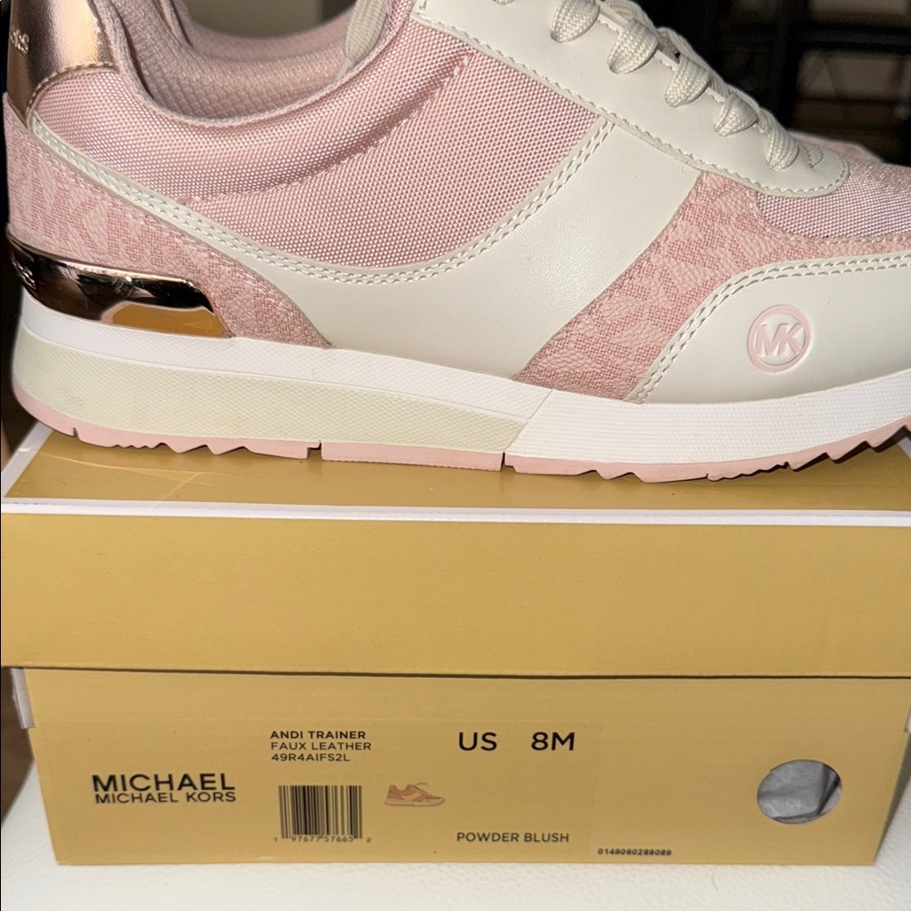 Michael Kors Blush and Cream Women's Sneakers - Picture 6 of 6